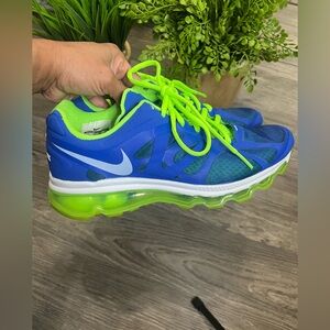 Nike air max Blue and Neon Green Sneakers 👟
